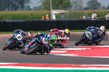 2024-09-21 - (5) Philipp Oettl from Germany of Team GMT94 Yamaha, rides Yamaha YZF R1 in action during the FIM Motul Superbike World Championship - Race 1 of Acerbis Italian Round at Cremona Circuit in San Martino del Lago on September 21, 2024, Cremona, Italy. - ACERBIS ITALIAN ROUND - SUPERBIKE - MOTORS