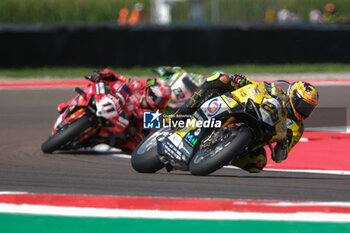 2024-09-21 - (29) Andrea Iannone from Italy of Team GoEleven, rides Ducati Panigale V4R in action during the FIM Motul Superbike World Championship - Race 1 of Acerbis Italian Round at Cremona Circuit in San Martino del Lago on September 21, 2024, Cremona, Italy. - ACERBIS ITALIAN ROUND - SUPERBIKE - MOTORS