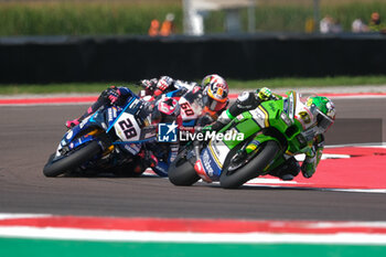 2024-09-21 - (47) Axel Bassani from Italy of Kawasaki Racing Team WorldSBY, rides Kawasaki ZX-10RR in action during the FIM Motul Superbike World Championship - Race 1 of Acerbis Italian Round at Cremona Circuit in San Martino del Lago on September 21, 2024, Cremona, Italy. - ACERBIS ITALIAN ROUND - SUPERBIKE - MOTORS