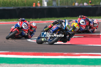 2024-09-21 - (55) Andrea Locatelli from Italy of Pata Prometeon Yamaha Team, rides Yamaha YZF R1 in action during the FIM Motul Superbike World Championship - Race 1 of Acerbis Italian Round at Cremona Circuit in San Martino del Lago on September 21, 2024, Cremona, Italy. - ACERBIS ITALIAN ROUND - SUPERBIKE - MOTORS