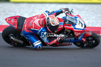 2024-09-21 - (7) Iker Lecuona from Spain of Team HRC, rides Honda CBR1000-RR in action during the FIM Motul Superbike World Championship - Race 1 of Acerbis Italian Round at Cremona Circuit in San Martino del Lago on September 21, 2024, Cremona, Italy. - ACERBIS ITALIAN ROUND - SUPERBIKE - MOTORS