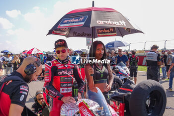 2024-09-21 - (1) Alvaro Bautista from Spain of Aruba.it Ducati Team, rides Ducati Panigale V4R during the FIM Motul Superbike World Championship - Race 1 of Acerbis Italian Round at Cremona Circuit in San Martino del Lago on September 21, 2024, Cremona, Italy. - ACERBIS ITALIAN ROUND - SUPERBIKE - MOTORS