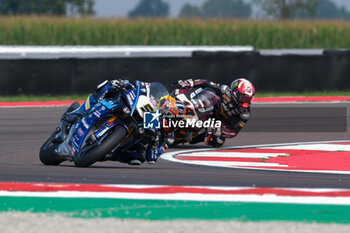 2024-09-21 - (5) Philipp Oettl from Germany of Team GMT94 Yamaha, rides Yamaha YZF R1 in action during the FIM Motul Superbike World Championship - Tissot Superpole Race of Acerbis Italian Round at Cremona Circuit in San Martino del Lago on September 21, 2024, Cremona, Italy. - ACERBIS ITALIAN ROUND - SUPERPOLE - SUPERBIKE - MOTORS