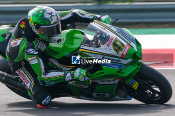 2024-09-21 - (47) Axel Bassani from Italy of Kawasaki Racing Team WorldSBY, rides Kawasaki ZX-10RR in action during the FIM Motul Superbike World Championship - Tissot Superpole Race of Acerbis Italian Round at Cremona Circuit in San Martino del Lago on September 21, 2024, Cremona, Italy. - ACERBIS ITALIAN ROUND - SUPERPOLE - SUPERBIKE - MOTORS