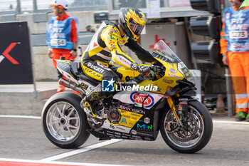 2024-09-21 - Andrea Iannone (ITA) Ducati Panigale V4R, Team Go Eleven during FIM Superbike World Championship Acerbis Italian Round at Cremona Circuit, San Martino del Lago, Italy on September 21, 2024 - ACERBIS ITALIAN ROUND - SUPERBIKE - MOTORS