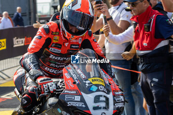 2024-09-21 - Danilo Petrucci (ITA) Ducati Panigale V4R, Barni Spark Racing Team during FIM Superbike World Championship Acerbis Italian Round at Cremona Circuit, San Martino del Lago, Italy on September 21, 2024 - ACERBIS ITALIAN ROUND - SUPERBIKE - MOTORS