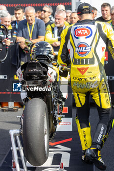 2024-09-21 - Andrea Iannone (ITA) Ducati Panigale V4R, Team Go Eleven during FIM Superbike World Championship Acerbis Italian Round at Cremona Circuit, San Martino del Lago, Italy on September 21, 2024 - ACERBIS ITALIAN ROUND - SUPERBIKE - MOTORS