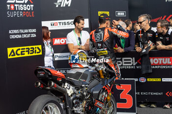 2024-09-21 - Danilo Petrucci (ITA) Ducati Panigale V4R, Barni Spark Racing Team during FIM Superbike World Championship Acerbis Italian Round at Cremona Circuit, San Martino del Lago, Italy on September 21, 2024 - ACERBIS ITALIAN ROUND - SUPERBIKE - MOTORS