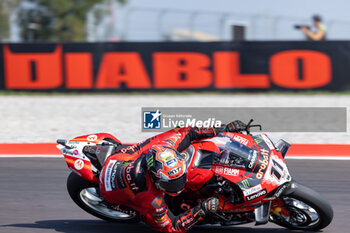 2024-09-21 - Nicolo Bulega (ITA) Ducati Panigale V4R, Aruba.It Racing - Ducati during FIM Superbike World Championship Acerbis Italian Round at Cremona Circuit, San Martino del Lago, Italy on September 21, 2024 - ACERBIS ITALIAN ROUND - SUPERBIKE - MOTORS