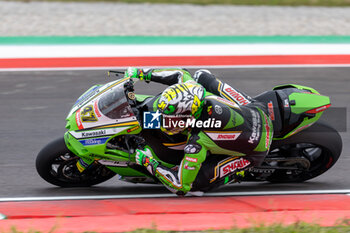 2024-09-20 - Axel Bassani (ITA) Kawasaki ZX-10RR, Kawasaki Racing Team WorldSBK during FIM Superbike World Championship Acerbis Italian Round at Cremona Circuit, San Martino del Lago, Italy on September 20, 2024 - ACERBIS ITALIAN ROUND  - SUPERBIKE - MOTORS