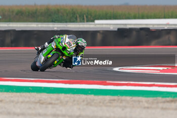 2024-09-21 - (22) Alex Lowes from United Kingdom of Kawasaki Racing Team World SBK, rides Kawasaki ZX-10RR in action during the FIM Motul Superbike World Championship - Free practice session of Acerbis Italian Round at Cremona Circuit in San Martino del Lago on September 21, 2024, Cremona, Italy. - ACERBIS ITALIAN ROUND - FREE PRACTICE - SUPERBIKE - MOTORS