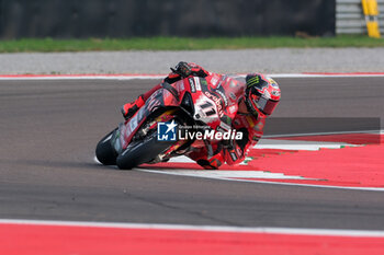 2024-09-21 - (11) Nicolo Bulega from Italy of Aruba.it Ducati Team, rides Ducati Panigale V4R in action during the FIM Motul Superbike World Championship - Free practice session of Acerbis Italian Round at Cremona Circuit in San Martino del Lago on September 21, 2024, Cremona, Italy. - ACERBIS ITALIAN ROUND - FREE PRACTICE - SUPERBIKE - MOTORS