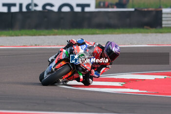 2024-09-21 - (21) Michael Ruben Rinaldi from Italy of Team Motocorsa Racing, rides Ducati Panigale V4R in action during the FIM Motul Superbike World Championship - Free practice session of Acerbis Italian Round at Cremona Circuit in San Martino del Lago on September 21, 2024, Cremona, Italy. - ACERBIS ITALIAN ROUND - FREE PRACTICE - SUPERBIKE - MOTORS