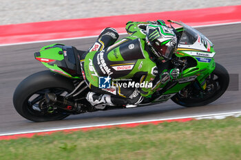 2024-09-21 - (22) Alex Lowes from United Kingdom of Kawasaki Racing Team World SBK, rides Kawasaki ZX-10RR in action during the FIM Motul Superbike World Championship - Free practice session of Acerbis Italian Round at Cremona Circuit in San Martino del Lago on September 21, 2024, Cremona, Italy. - ACERBIS ITALIAN ROUND - FREE PRACTICE - SUPERBIKE - MOTORS