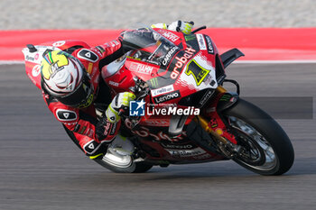 2024-09-21 - (1) Alvaro Bautista from Spain of Aruba.it Ducati Team, rides Ducati Panigale V4R in action during the FIM Motul Superbike World Championship - Free practice session of Acerbis Italian Round at Cremona Circuit in San Martino del Lago on September 21, 2024, Cremona, Italy. - ACERBIS ITALIAN ROUND - FREE PRACTICE - SUPERBIKE - MOTORS