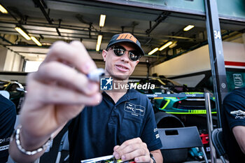 2024-05-18 - #7 Mattia Drudi Of The Team Comtoyou Racing, Aston Martin Vantage Amr Gt3 Evo, He Faces Autograph Session During Fanatec GT World Challange Misano 2024 , 18 May , In Misano , Italy - FANATEC GT WORLD CHALLANGE MISANO 2024 - GRAND TOURISM - MOTORS