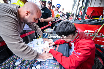 2024-05-18 - #71 Eliseo Donno Of The Team Af Corse, Ferrari 296 Gt3, He Faces Autograph Session During Fanatec GT World Challange Misano 2024 , 18 May , In Misano , Italy - FANATEC GT WORLD CHALLANGE MISANO 2024 - GRAND TOURISM - MOTORS