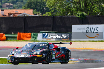 2024-05-18 - #69 Thierry Vermeulen, Giacomo Altoe Of The Team Emil Frey Racing, Ferrari 296 Gt3, They Face Race1 During Fanatec GT World Challange Misano 2024 , 18 May , In Misano , Italy - FANATEC GT WORLD CHALLANGE MISANO 2024 - GRAND TOURISM - MOTORS