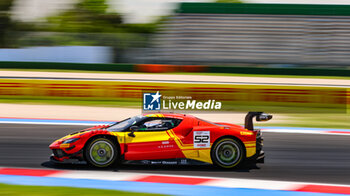 2024-05-18 - #52 Jef Machiels, Sean Hudspeth Of The Team Af Corse, Ferrari 296 Gt3, They Face Race1 During Fanatec GT World Challange Misano 2024 , 18 May , In Misano , Italy - FANATEC GT WORLD CHALLANGE MISANO 2024 - GRAND TOURISM - MOTORS