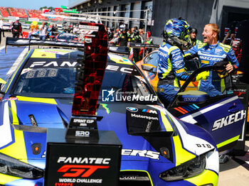 2024-05-18 - #46 Maxime Martin, Valentino Rossi Of The Team Wrt, Bmw M4 Gt3, Enjoying Victory, During Fanatec GT World Challange Misano 2024 , 18 May , In Misano , Italy - FANATEC GT WORLD CHALLANGE MISANO 2024 - GRAND TOURISM - MOTORS