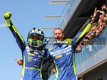 2024-05-18 - #46 Maxime Martin, Valentino Rossi Of The Team Wrt, Bmw M4 Gt3, Enjoying Victory, During Fanatec GT World Challange Misano 2024 , 18 May , In Misano , Italy - FANATEC GT WORLD CHALLANGE MISANO 2024 - GRAND TOURISM - MOTORS