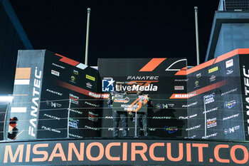 2024-05-18 - #32 Dries Vanthoor, Charles Weerts Of The Team Wrt, Bmw M4 Gt3,Celebrating The Final Podium Race2 ,During Fanatec Gt World Challange Misano 2024 ,18 May , In Misano , Italy - FANATEC GT WORLD CHALLANGE MISANO 2024 - GRAND TOURISM - MOTORS