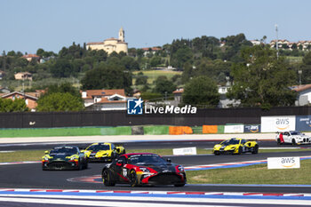 2024-05-18 - 05 DEL SARTe Ruben (gbr), MILLER Josh (gbr), Mirage Racing, Aston Martin Vantage AMR GT4, action during the 2nd round of the 2024 GT4 European Series powered by Rafa Racing Club on the Misano World Circuit Marco Simoncelli, from May 17 to 19, 2024 in Misano Adriatico, Italy - AUTO - GT4 EUROPEAN SERIES MISANO 2024 - GRAND TOURISM - MOTORS