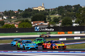 2024-05-18 - 03 LARICHE Benjamin (fra), CONSANI Robert (fra), Team Speedcar, Audi R8 LMS GT4, action 44 KRISTENSEN Oskar (den), ANGELARD Maksymilian (pol), Allied-Racing, Porsche 718 Cayman GT4 RS CS, action during the 2nd round of the 2024 GT4 European Series powered by Rafa Racing Club on the Misano World Circuit Marco Simoncelli, from May 17 to 19, 2024 in Misano Adriatico, Italy - AUTO - GT4 EUROPEAN SERIES MISANO 2024 - GRAND TOURISM - MOTORS