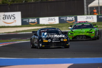 2024-05-18 - 55 HURGON Laurent (fra), HUTEAU Pascal (fra), Schumacher CLRT, Alpine A110 GT4 Evo, action05 DEL SARTe Ruben (gbr), MILLER Josh (gbr), Mirage Racing, Aston Ma during the 2nd round of the 2024 GT4 European Series powered by Rafa Racing Club on the Misano World Circuit Marco Simoncelli, from May 17 to 19, 2024 in Misano Adriatico, Italy - AUTO - GT4 EUROPEAN SERIES MISANO 2024 - GRAND TOURISM - MOTORS