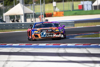 2024-05-18 - 300 MARKIEWICZ Nicolas (fra), PAVIOT Adrien (fra), Team Speedcar, Audi R8 LMS GT4, action during the 2nd round of the 2024 GT4 European Series powered by Rafa Racing Club on the Misano World Circuit Marco Simoncelli, from May 17 to 19, 2024 in Misano Adriatico, Italy - AUTO - GT4 EUROPEAN SERIES MISANO 2024 - GRAND TOURISM - MOTORS