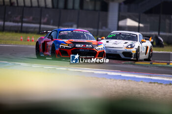 2024-05-18 - 75 ABRAMCZYK Noam (fra), PETIT Paul (fra), AV Racing, Porsche 718 Cayman GT4 RS CS, action during the 2nd round of the 2024 GT4 European Series powered by Rafa Racing Club on the Misano World Circuit Marco Simoncelli, from May 17 to 19, 2024 in Misano Adriatico, Italy - AUTO - GT4 EUROPEAN SERIES MISANO 2024 - GRAND TOURISM - MOTORS