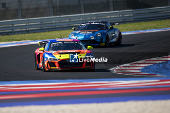 2024-05-18 - 300 MARKIEWICZ Nicolas (fra), PAVIOT Adrien (fra), Team Speedcar, Audi R8 LMS GT4, action during the 2nd round of the 2024 GT4 European Series powered by Rafa Racing Club on the Misano World Circuit Marco Simoncelli, from May 17 to 19, 2024 in Misano Adriatico, Italy - AUTO - GT4 EUROPEAN SERIES MISANO 2024 - GRAND TOURISM - MOTORS