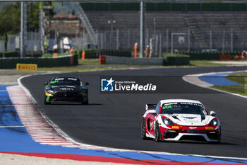 2024-05-18 - 60 XAVIER Gustavo (swi), WOLF Richard (aut), Razoon-more than Racing, Porsche 718 Cayman GT4 RS CS, action during the 2nd round of the 2024 GT4 European Series powered by Rafa Racing Club on the Misano World Circuit Marco Simoncelli, from May 17 to 19, 2024 in Misano Adriatico, Italy - AUTO - GT4 EUROPEAN SERIES MISANO 2024 - GRAND TOURISM - MOTORS