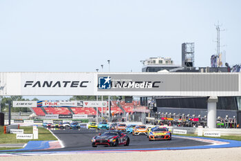 2024-05-18 - 15 PAPADOPULOS Alexandre (usa), IBANEZ TRULLOLS Liuc (spa), NM Racing Team, Mercedes-AMG GT4, action during the 2nd round of the 2024 GT4 European Series powered by Rafa Racing Club on the Misano World Circuit Marco Simoncelli, from May 17 to 19, 2024 in Misano Adriatico, Italy - AUTO - GT4 EUROPEAN SERIES MISANO 2024 - GRAND TOURISM - MOTORS