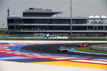 2024-05-18 - 90 PEREZ COMPANC Ezequiel (arg), ASSENHEIMER Patrick (ger), TBA, Madpanda Motorsport, Mercedes-AMG GT3 Evo, action 991 LEUNG Darren (gbr), DENNIS Jake (gbr), SOWERY Toby (gbr), Century Motorsport, BMW M4 GT3, action during the 3rd round of the 2024 GT World Challenge Sprint Cup on the Misano World Circuit Marco Simoncelli, from May 17 to 19, 2024 in Misano Adriatico, Italy - AUTO - GT WORD SPRINT CUP MISANO 2024 - GRAND TOURISM - MOTORS