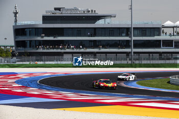 2024-05-18 - 52 MACHIELS Louis (bel), MACHIELS Jef (bel), BERTOLINI Andrea (ita), AF Corse, Ferrari 296 GT3, action during the 3rd round of the 2024 GT World Challenge Sprint Cup on the Misano World Circuit Marco Simoncelli, from May 17 to 19, 2024 in Misano Adriatico, Italy - AUTO - GT WORD SPRINT CUP MISANO 2024 - GRAND TOURISM - MOTORS