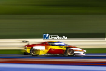 2024-05-18 - 52 MACHIELS Louis (bel), MACHIELS Jef (bel), BERTOLINI Andrea (ita), AF Corse, Ferrari 296 GT3, action Illustration action during the 3rd round of the 2024 GT World Challenge Sprint Cup on the Misano World Circuit Marco Simoncelli, from May 17 to 19, 2024 in Misano Adriatico, Italy - AUTO - GT WORD SPRINT CUP MISANO 2024 - GRAND TOURISM - MOTORS