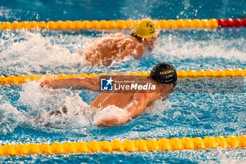 2024-03-23 - Noe PONTI (SUI) and Maxime GROUSSET (FRA), men 100m Butterfly stroke final, during the Giant Open 2024, Swimming event on March 23, 2024 at Le Dôme in Saint-Germain-en-Laye, France - SWIMMING - GIANT OPEN 2024 - SWIMMING - SWIMMING
