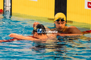 23/03/2024 - Noe PONTI (SUI) and Maxime GROUSSET (FRA), men 100m Butterfly stroke final, during the Giant Open 2024, Swimming event on March 23, 2024 at Le Dôme in Saint-Germain-en-Laye, France - SWIMMING - GIANT OPEN 2024 - NUOTO - NUOTO