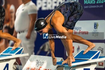 2024-03-23 - Mary Sophie HARVEY (CAN), women 100m freestyle swimming, during the Giant Open 2024, Swimming event on March 23, 2024 at Le Dôme in Saint-Germain-en-Laye, France - SWIMMING - GIANT OPEN 2024 - SWIMMING - SWIMMING