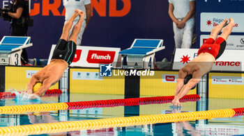 2024-03-24 - Noe PONTI (SUI), Maxime GROUSSET (FRA), men 50m butterfly stroke final, during the Giant Open 2024, Swimming event on March 24, 2024 at Le Dôme in Saint-Germain-en-Laye, France - SWIMMING - GIANT OPEN 2024 - SWIMMING - SWIMMING