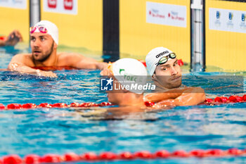 2024-03-24 - Roman MITYUKOV (SUI) and Mewen TOMAC (FRA), men 200m backstroke final, during the Giant Open 2024, Swimming event on March 24, 2024 at Le Dôme in Saint-Germain-en-Laye, France - SWIMMING - GIANT OPEN 2024 - SWIMMING - SWIMMING
