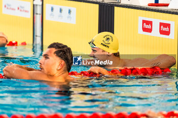2024-03-24 - Noyan TAYLAN (FRA) and Noe PONTI (SUI), men 200m butterfly stroke final, during the Giant Open 2024, Swimming event on March 24, 2024 at Le Dôme in Saint-Germain-en-Laye, France - SWIMMING - GIANT OPEN 2024 - SWIMMING - SWIMMING