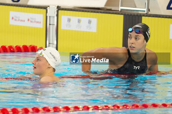 2024-03-24 - WATTEL Marie of France, HARVEY Mary-Sophie of Canada, Women's 100 M Butterfly during the Giant Open 2024, Swimming event on March 24, 2024 at Le Dôme in Saint-Germain-en-Laye, France - SWIMMING - GIANT OPEN 2024 - SWIMMING - SWIMMING