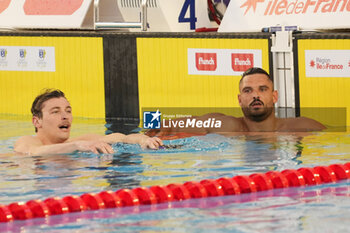 2024-03-24 - GROUSSET Maxime of France and MANAUDOU Florent of France, Men's 100 M FREESTYLE during the Giant Open 2024, Swimming event on March 24, 2024 at Le Dôme in Saint-Germain-en-Laye, France - SWIMMING - GIANT OPEN 2024 - SWIMMING - SWIMMING