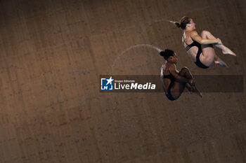 09/05/2024 - Nike AGUNBIADE and Katrina YOUNG (USA) took the 2nd rank at women’s synchronized 10 meters platform event during the International Diving Open 2024 on May 9, 2024 at Centre Aquatique Olympique in Saint-Denis near Paris, France - SWIMMING - INTERNATIONAL DIVING OPEN 2024 - NUOTO - NUOTO