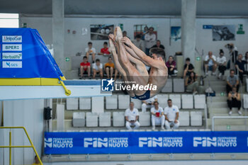 2024-04-14 - Italy, Turin 13/14 April 2024
Piscina Monumentale Turin
UnipolSai Open Italian Indoor Diving Championships

Belotti Stefano Santoro Matteo competes during the Men's Synchronised 3m springboard diving gold medal - TUFFI - ASSOLUTI OPEN UNIPOLSAI - DIVING - SWIMMING