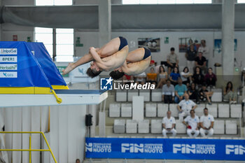 2024-04-14 - Italy, Turin 13/14 April 2024
Piscina Monumentale Turin
UnipolSai Open Italian Indoor Diving Championships

Belotti Stefano Santoro Matteo competes during the Men's Synchronised 3m springboard diving gold medal - TUFFI - ASSOLUTI OPEN UNIPOLSAI - DIVING - SWIMMING