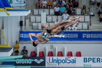 2024-04-14 - Italy, Turin 13/14 April 2024
Piscina Monumentale Turin
UnipolSai Open Italian Indoor Diving Championships

Porco Francesco Cafiero Matteo competes during the Men's Synchronised 3m springboard diving silver medal - TUFFI - ASSOLUTI OPEN UNIPOLSAI - DIVING - SWIMMING