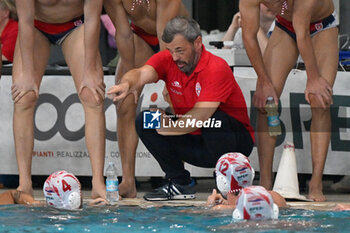 09/10/2024 - Alberto Angelini (Savona) Team Head Coach - RN SAVONA VS SABADELL - LEN CUP - CHAMPIONS LEAGUE - PALLANUOTO